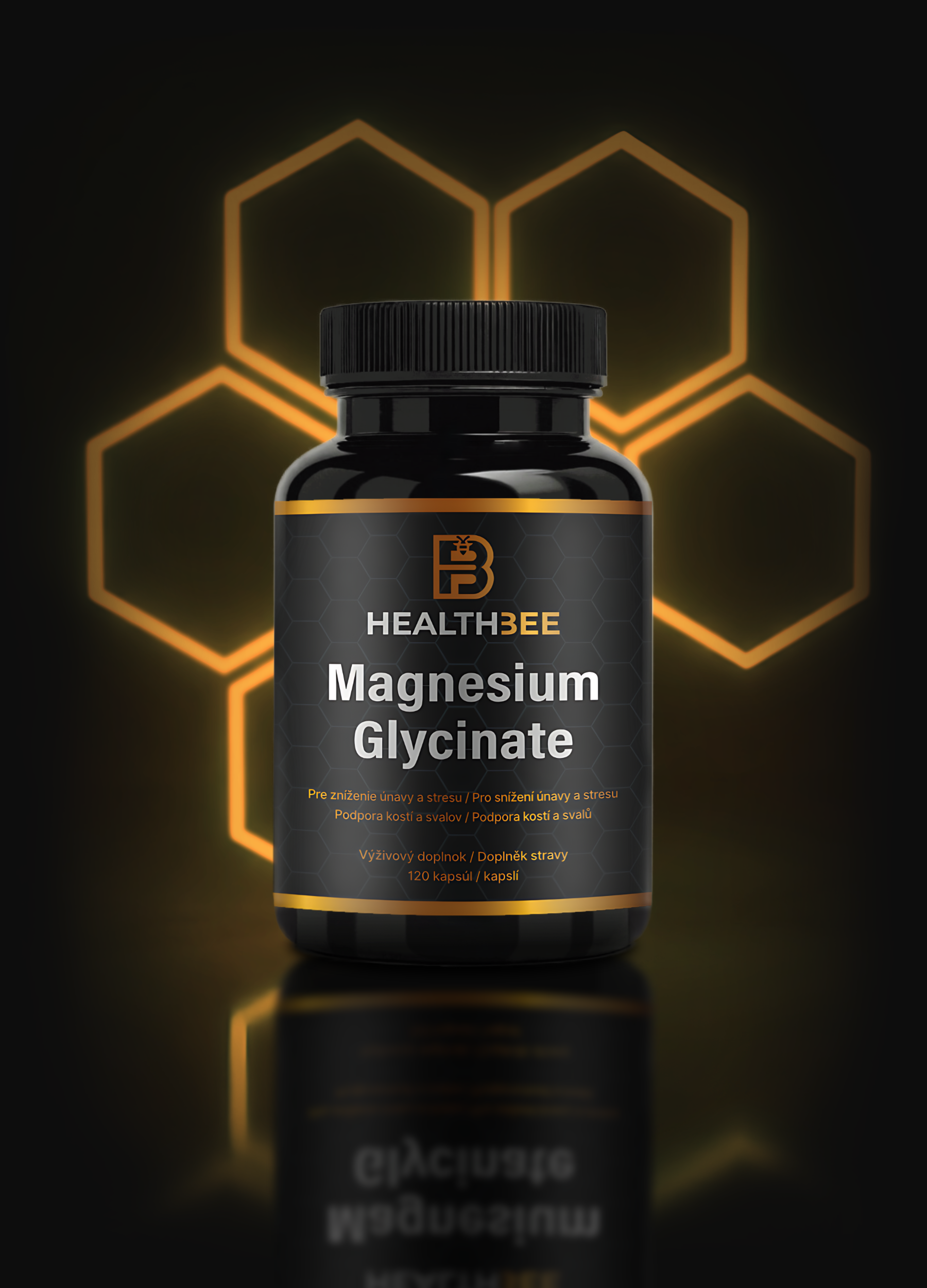 Magnézium Glycinát 870MG + B6 120 kapslí